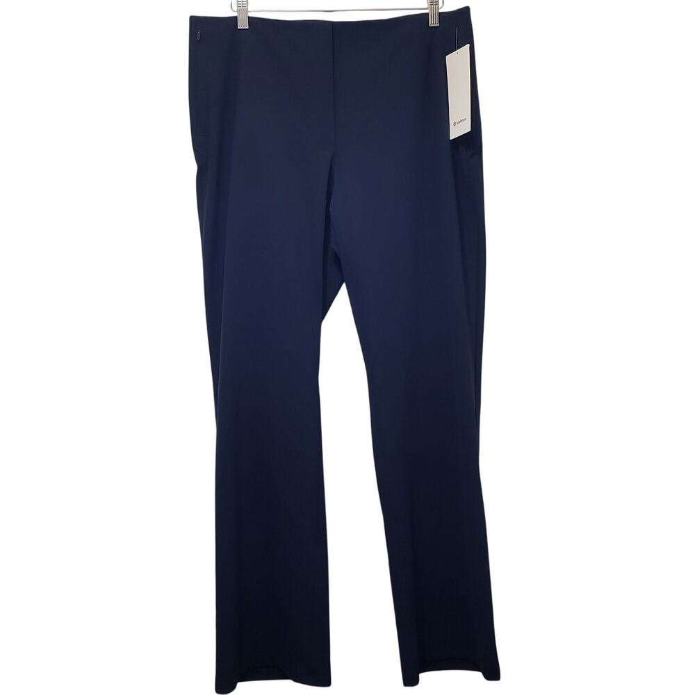 NWT LULULEMON Smooth Fit Pull On High Rise Pant Trouser Blue Women's Size 16